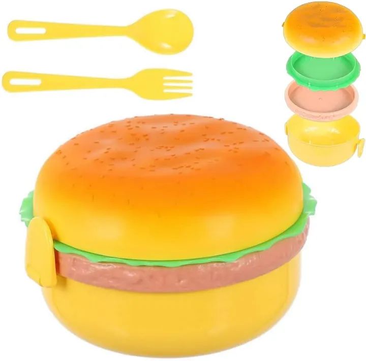 Kids Lunch Box/Tiffin Box For School,Burger Shaped.